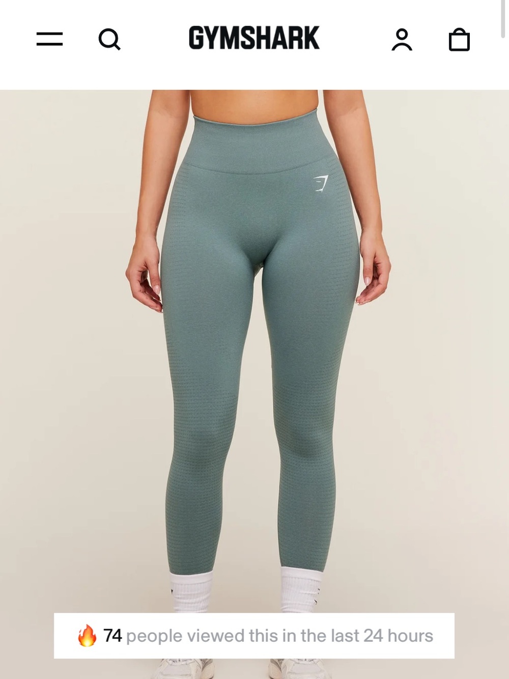 Gymshark Vital Regular Leggings - Celeste Blue/Marl - Large